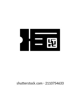 Ticket, Event, Voucher Solid Vector Icon Design Concept, Suitable For Any Purposes.