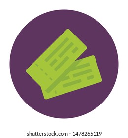 Ticket flat icon.You can be used ticket icon for several purposes like: websites, UI, UX, print templates, presentation templates, promotional materials, web and mobile phone apps 