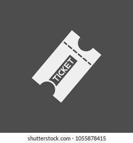 Ticket flat vector icon