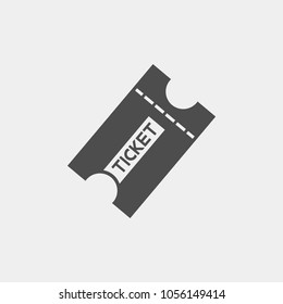 Ticket flat vector icon