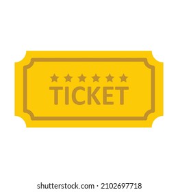 Ticket Flat vector icon which can easily modify or edit 