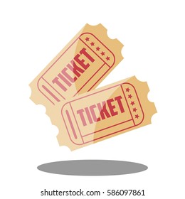 Ticket Flat. Vector Illustration