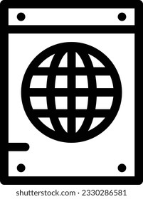 ticket flight cpu tower line icon for download