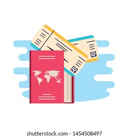 ticket flight document with passport