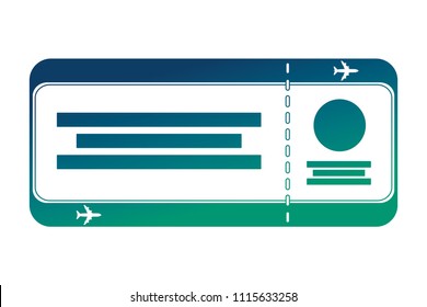 ticket flight isolated icon