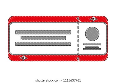 ticket flight isolated icon