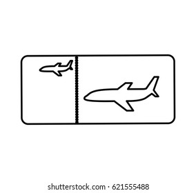 ticket flight isolated icon