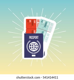 ticket flight isolated icon vector illustration design