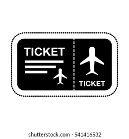 ticket flight isolated icon vector illustration design