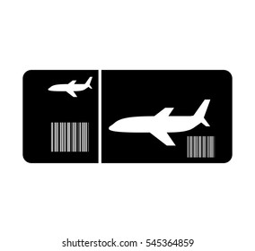 ticket flight isolated icon vector illustration design