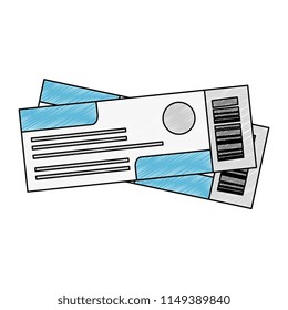 ticket flight isolated icons