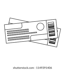 ticket flight isolated icons