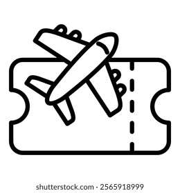 Ticket Flight Vector Icon Collection