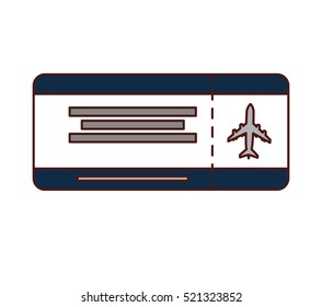 ticket fly isolated icon vector illustration design