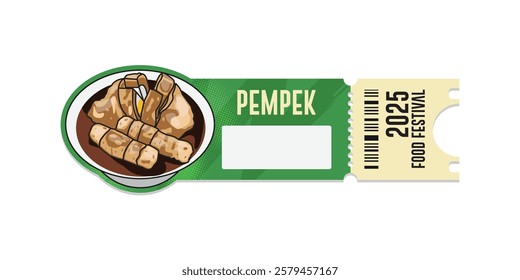 Ticket food festival indonesia cuisine template concept