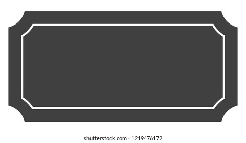 Ticket frame icon on a white background. Isolated ticket frame symbol with flat style.