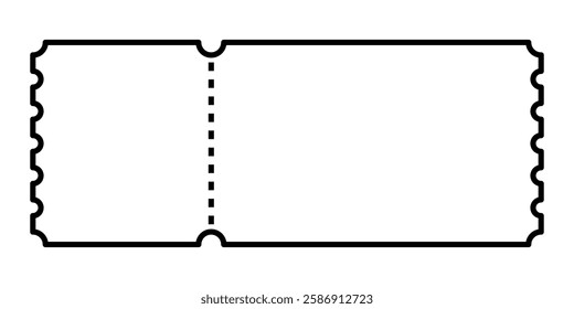 Ticket frame line background illustration