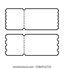 Ticket frame line background illustration