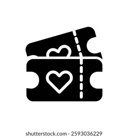 Ticket Glyph Icon. Ticket Icon