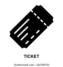 Ticket Glyphs Vector Icon 