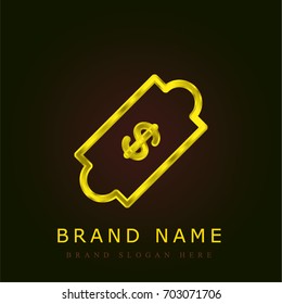 Ticket golden metallic logo