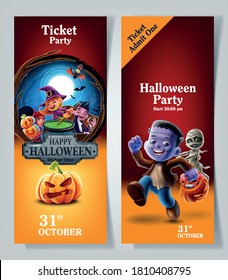 ticket for halloween party frame