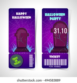 ticket halloween party.Happy Halloween