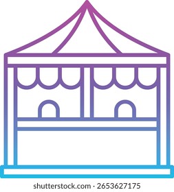 Ticket house vector icon. Can be used for printing, mobile and web applications.