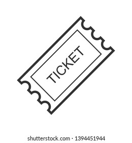Ticket Icon. Access, Permission Entry. Symbol of Tool Procedure Enter. 