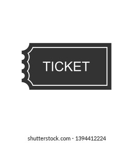 Ticket Icon. Admission, Pass or Entrance Equipment Illustration As A Simple Vector Sign & Trendy Symbol for Design and Websites, Presentation or Mobile Application.