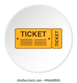 Ticket icon. artoon illustration of ticket vector icon for web