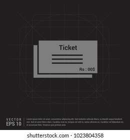 ticket icon - Black Creative Background