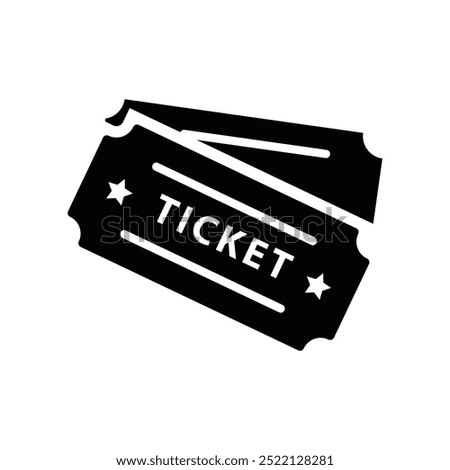 ticket icon black design vector illustration