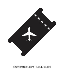 ticket icon black and isolated vector illustration