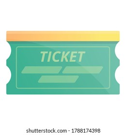 Ticket icon. Cartoon of ticket vector icon for web design isolated on white background