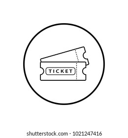 Ticket icon in circle