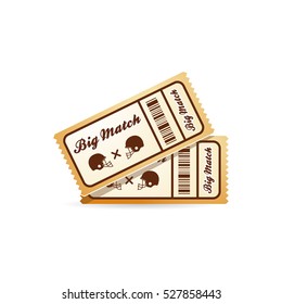 Ticket icon in color. Cinema concert shows
