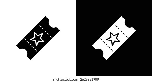 Ticket icon concept, vector illustration