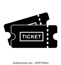 Ticket icon design. Ticket icon in flat style design. Vector illustration.