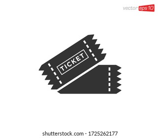 Vector de ilusión de diseño de icono de tickets