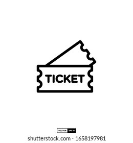 ticket icon, design inspiration vector template for interface and any purpose