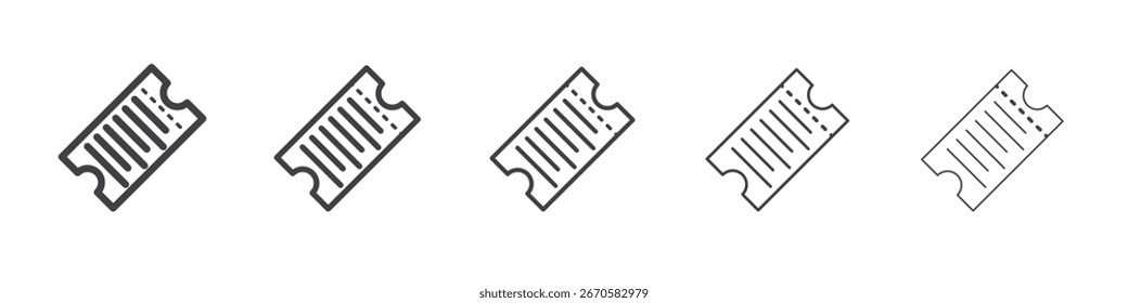 Diseño de icono de boleto, logotipo, App, interfaz de usuario. Ilustración vectorial, EPS