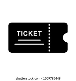 Ticket icon design. Ticket icon in modern flat style design. Vector illustration.