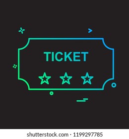Ticket icon design vector