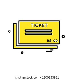 Ticket icon design vector
