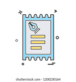 Ticket icon design vector