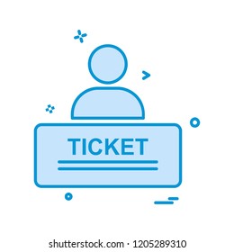 Ticket icon design vector 