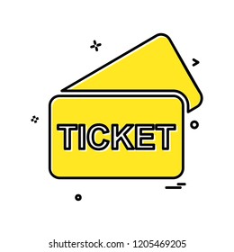 Ticket icon design vector
