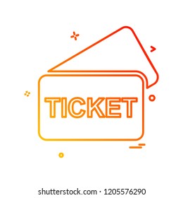 Ticket icon design vector