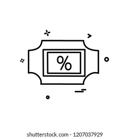 Ticket icon design vector
